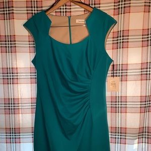 NWT Calvin Klein Blue Wrap Dress